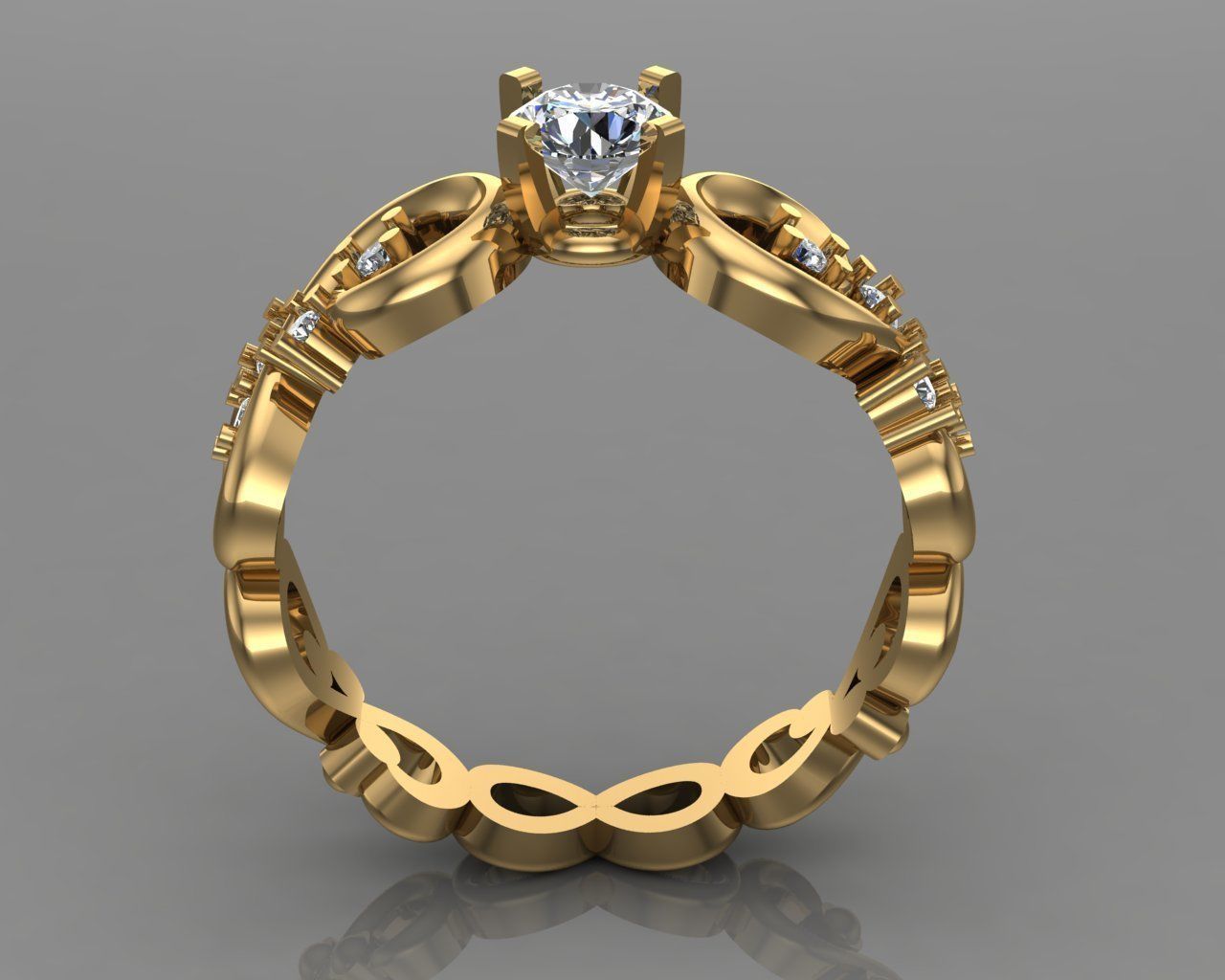 Infinity ring 3D print model_2