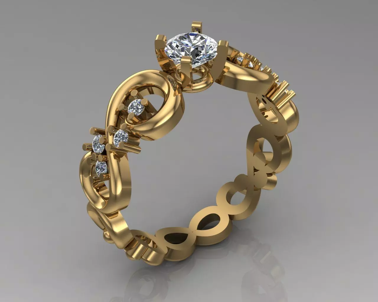 Infinity ring 3D print model_0