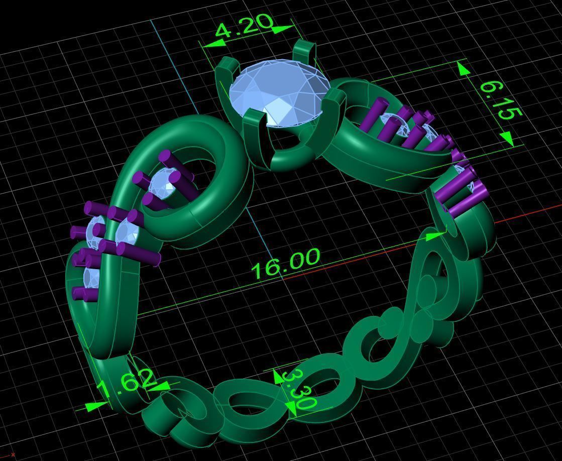 Infinity ring 3D print model_4