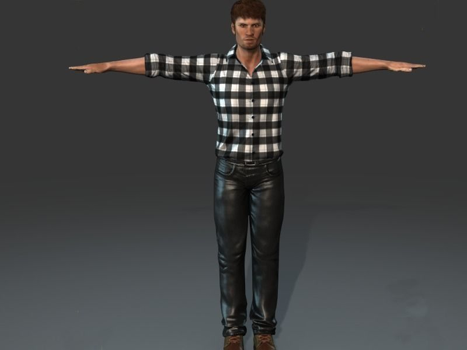 Male character Free 3D model