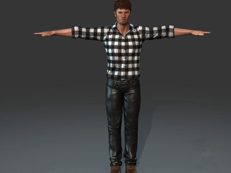 Male character Free 3D model_0