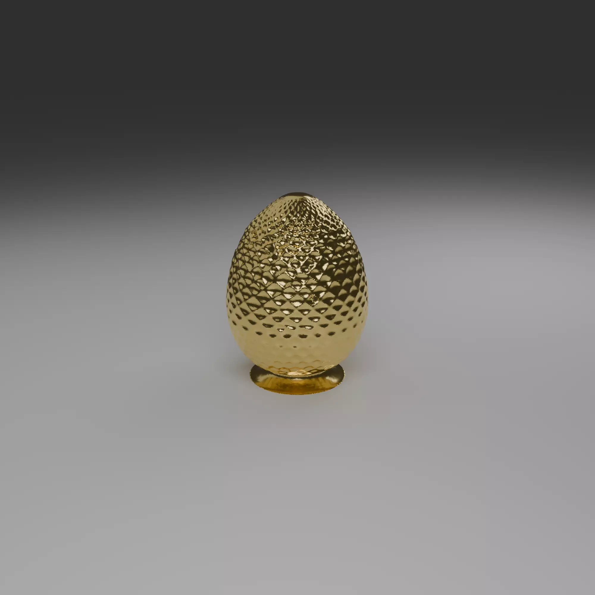 Decorative Textured Egg on pedestal 3D print model