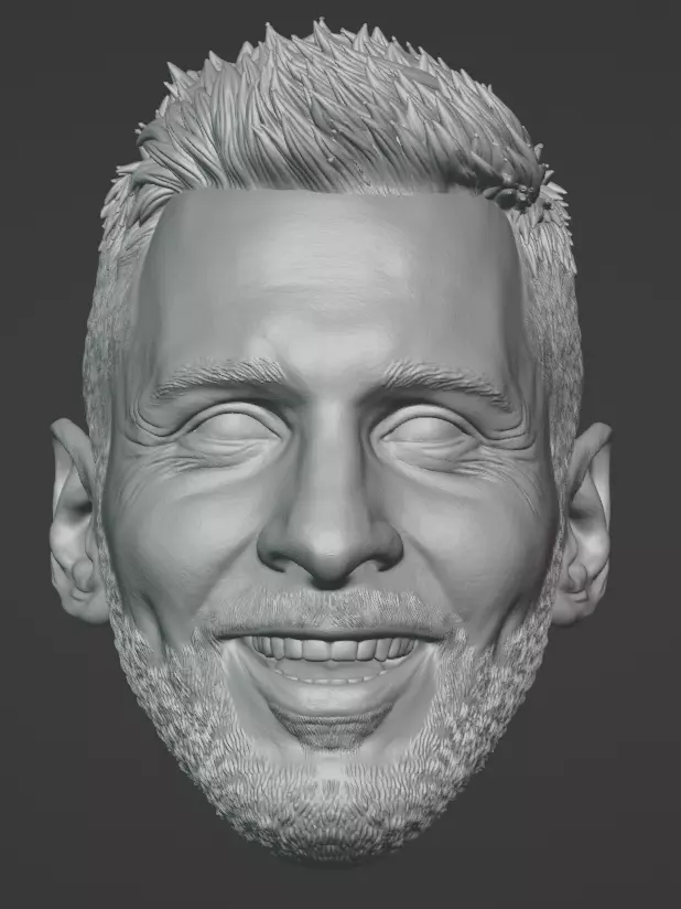 Lionel Messi Smiling Head 3D print model