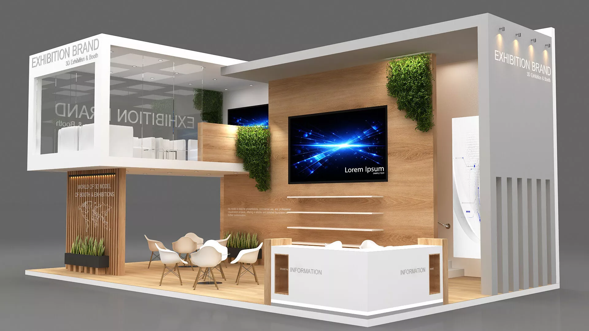 Exhibition Booth 2 Floor 3D model