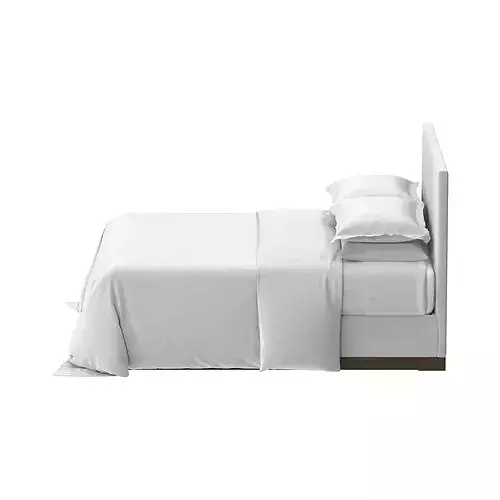 Simple Basic Bedroom Bed 3D model 5