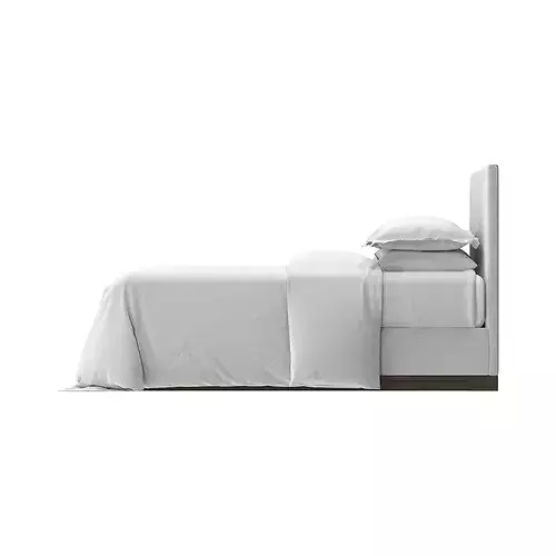 Simple Basic Bedroom Bed 3D model 4