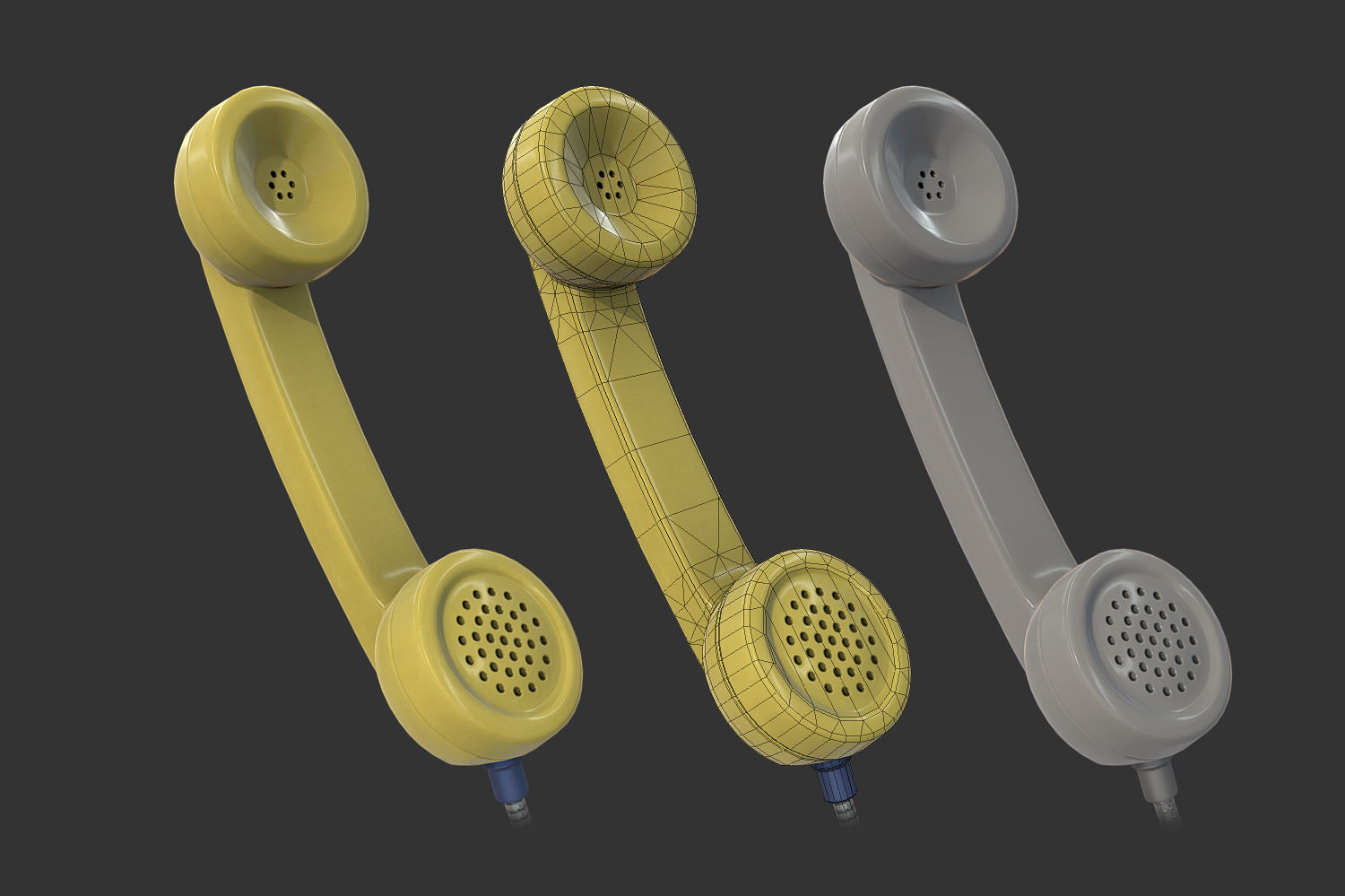 Payphone two pay phones Low-poly 3D model_3