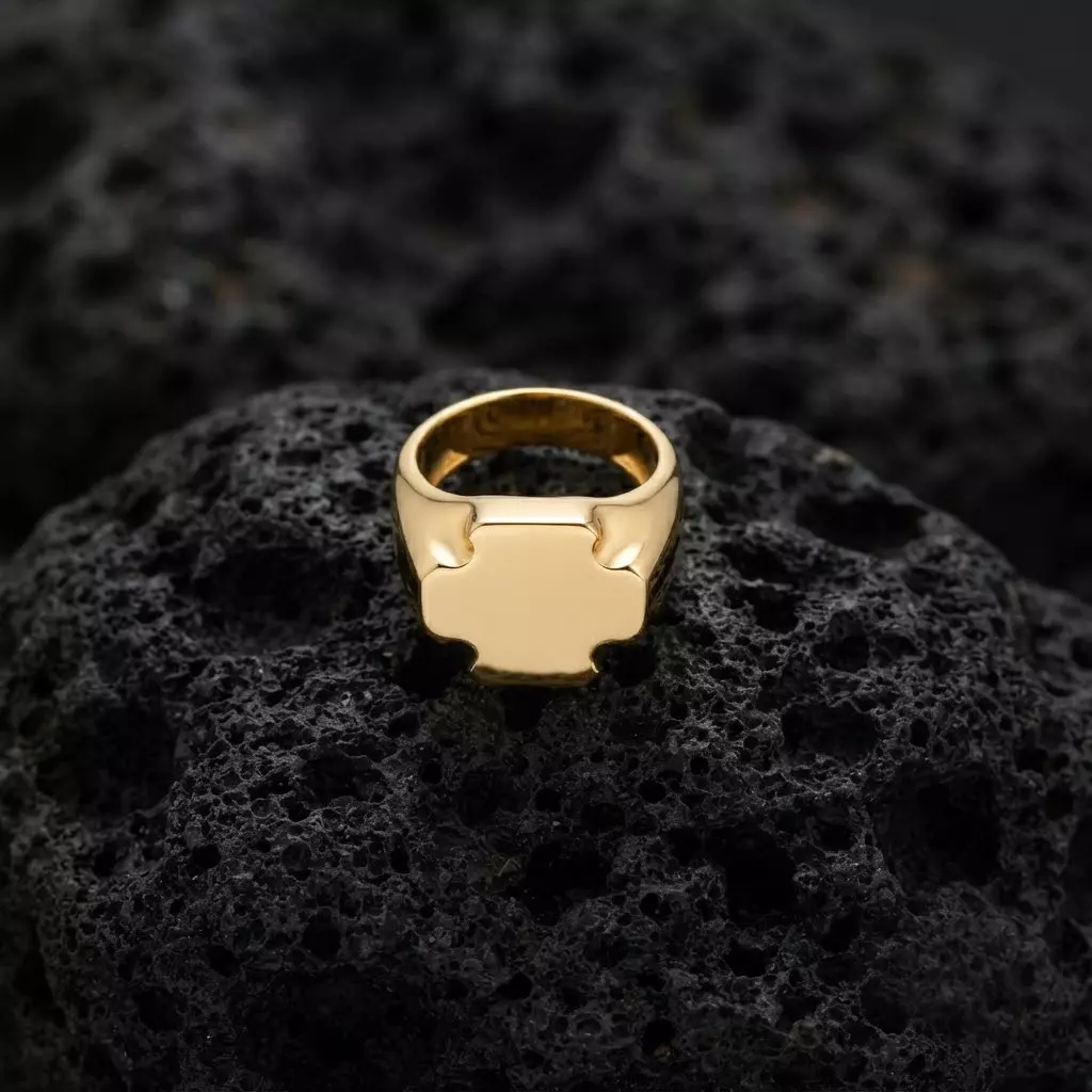 Jewelry Signet Ring v21 L Size 3D print model