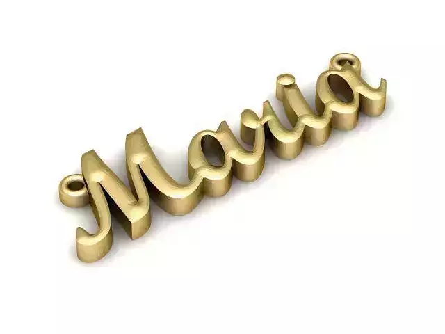 Pendant name maria in gold