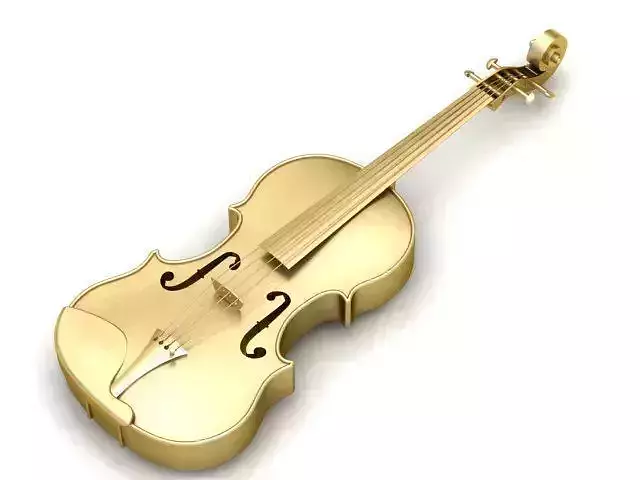 Pendant golden violin