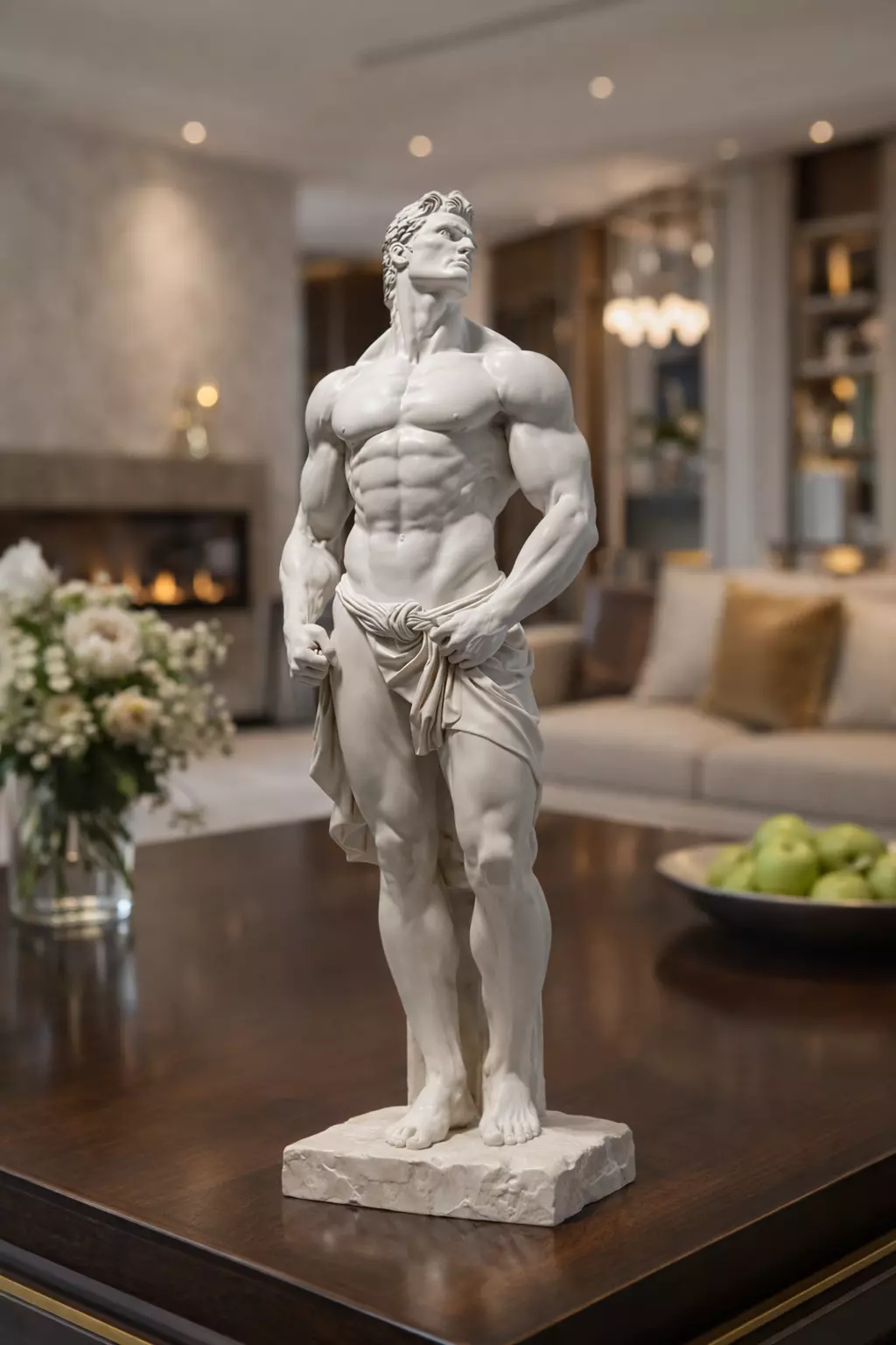 Greek Hero Statue STL Muscular Male Warrior Sculpture 3D print model