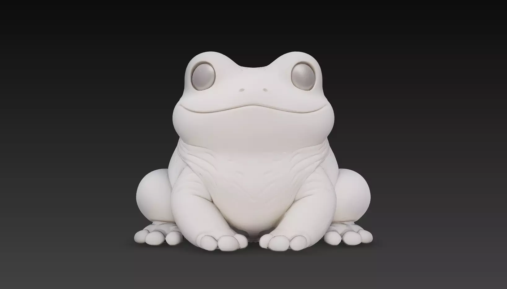 Cute Stylized Frog 3D print model