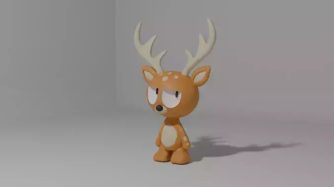 Cute Stylized Deer 3D Printable Figure