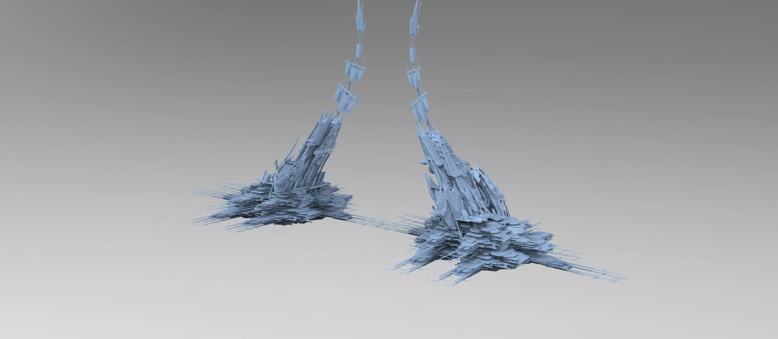 Skydome railbridge rail 3D model