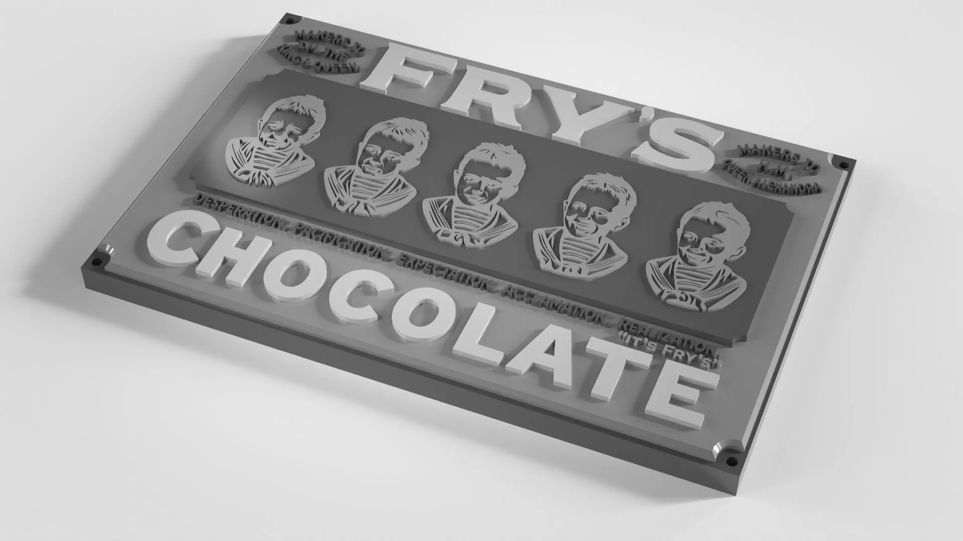 Frys Chocolate Advertising Sign 3D print model