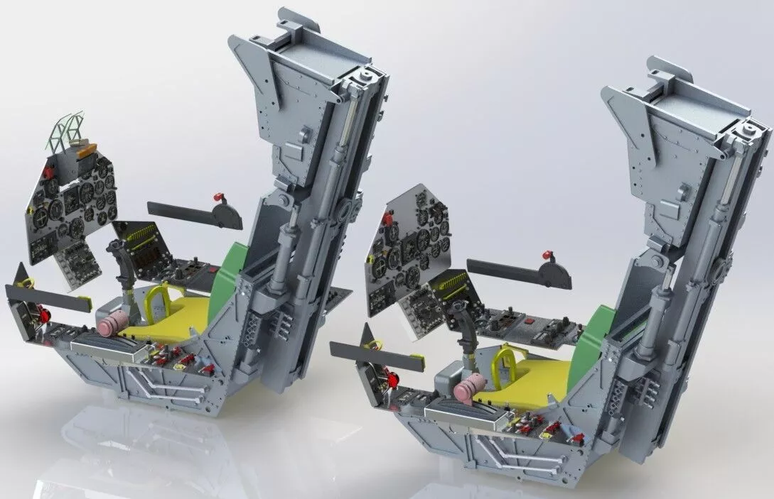 Alpha Jet complete cockpit Mk10 seat 3D print model