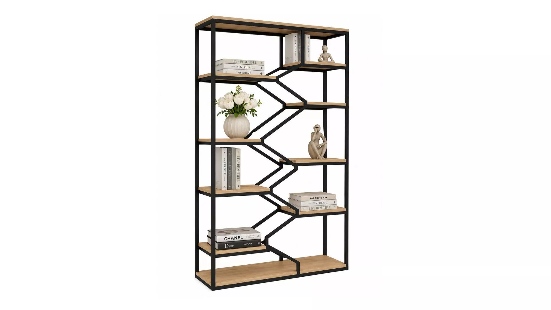 Modern loft-style shelving unit 3D model