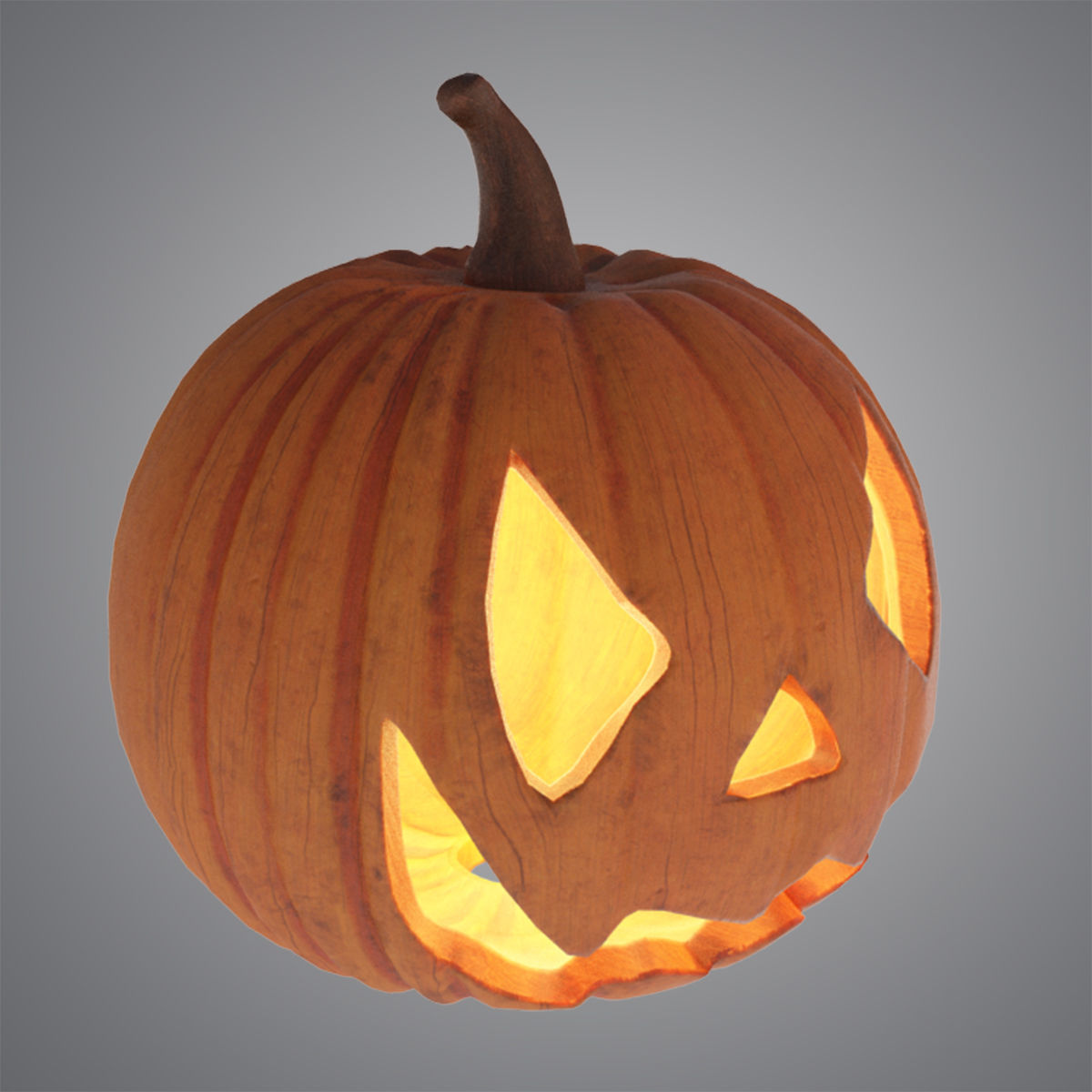 Halloween Pumpkin Low-poly 3D model_1