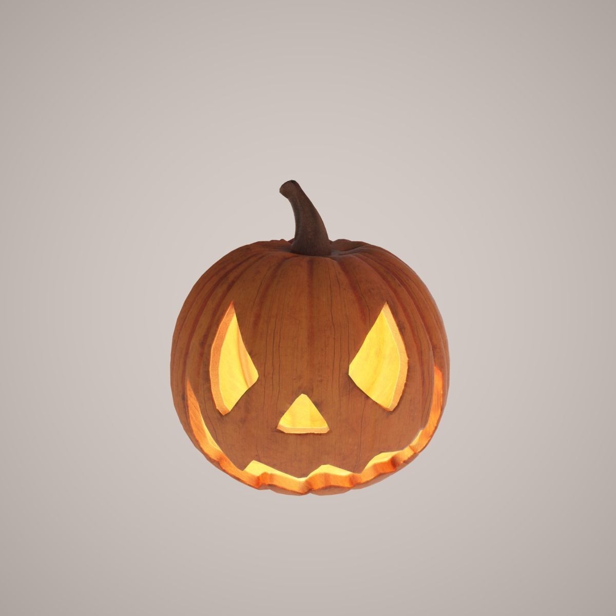 Halloween Pumpkin Low-poly 3D model_6