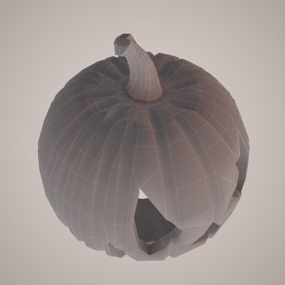 Halloween Pumpkin Low-poly 3D model_15