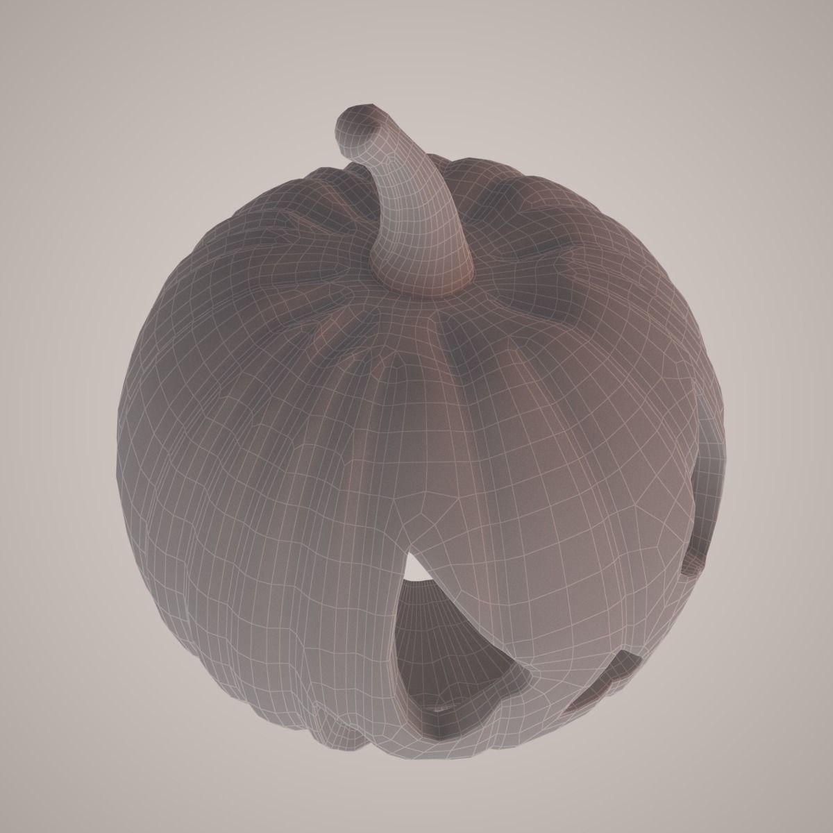 Halloween Pumpkin Low-poly 3D model_17