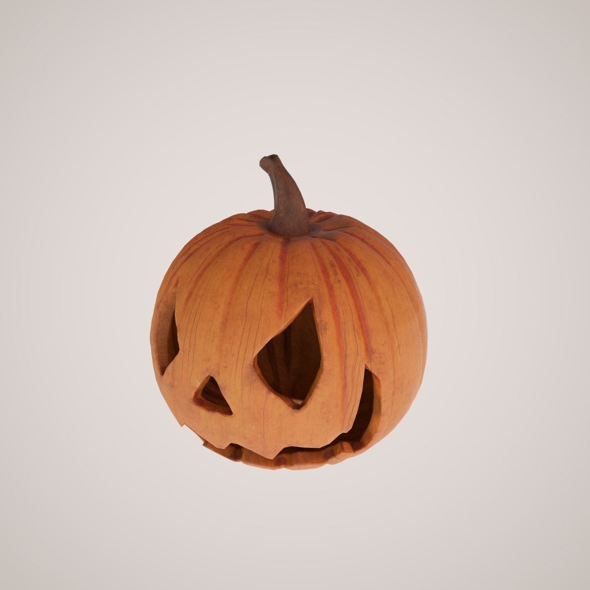 Halloween Pumpkin Low-poly 3D model_10