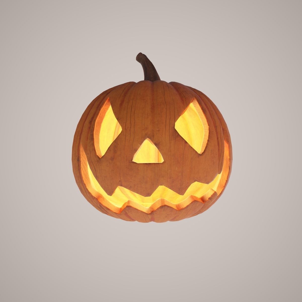 Halloween Pumpkin Low-poly 3D model_2