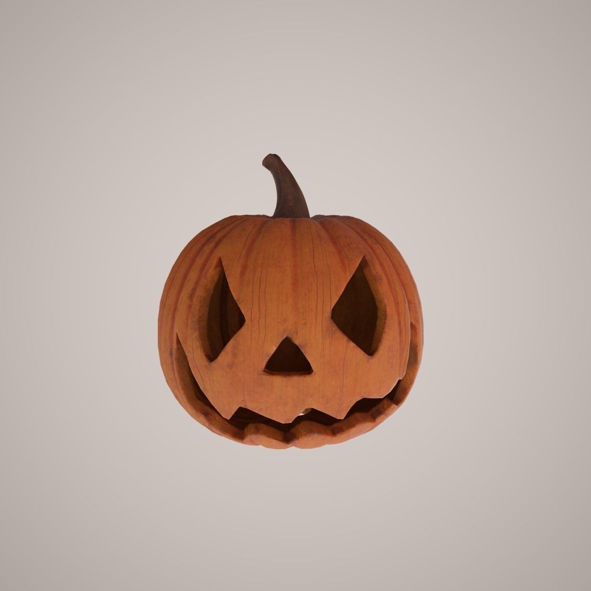 Halloween Pumpkin Low-poly 3D model_12