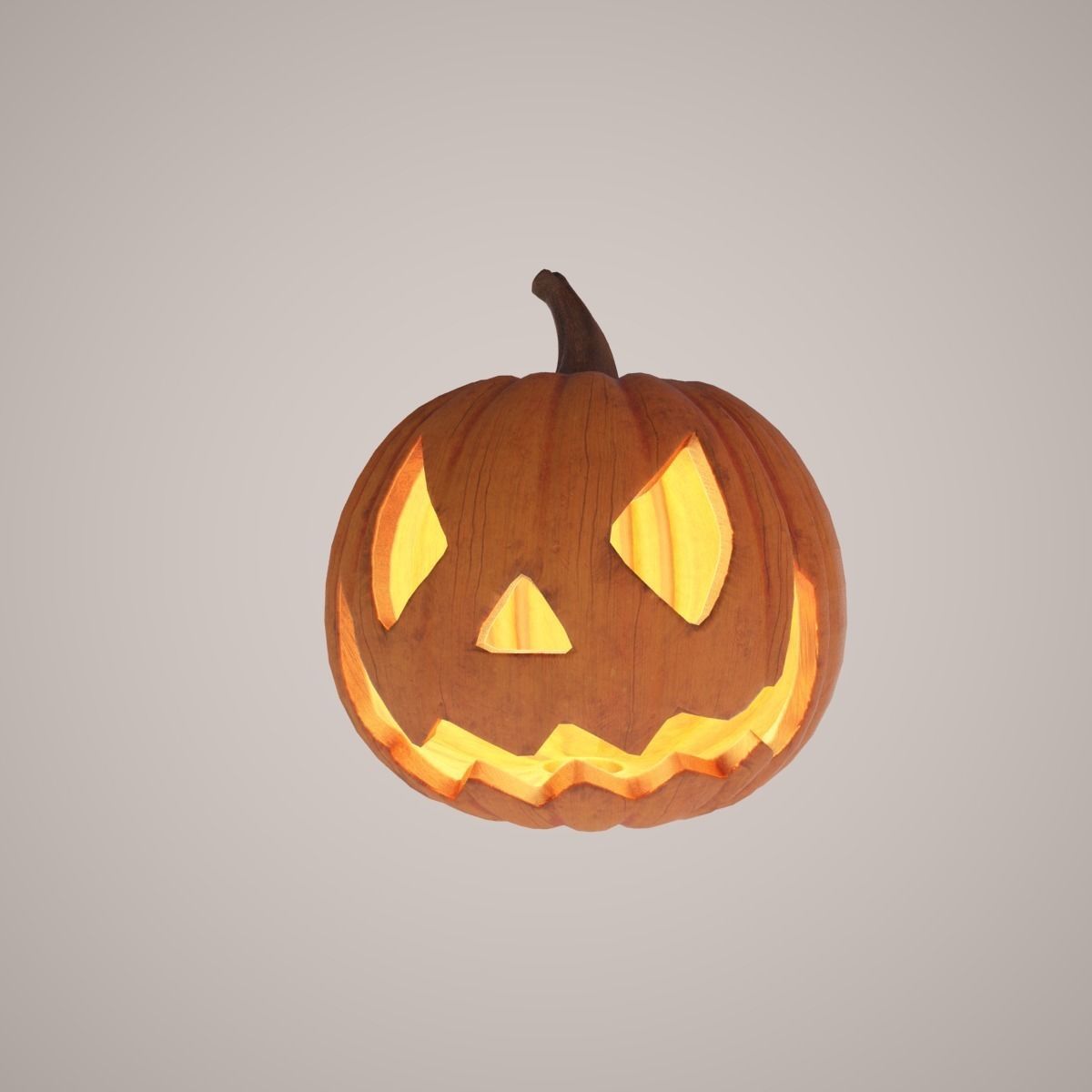 Halloween Pumpkin Low-poly 3D model_9