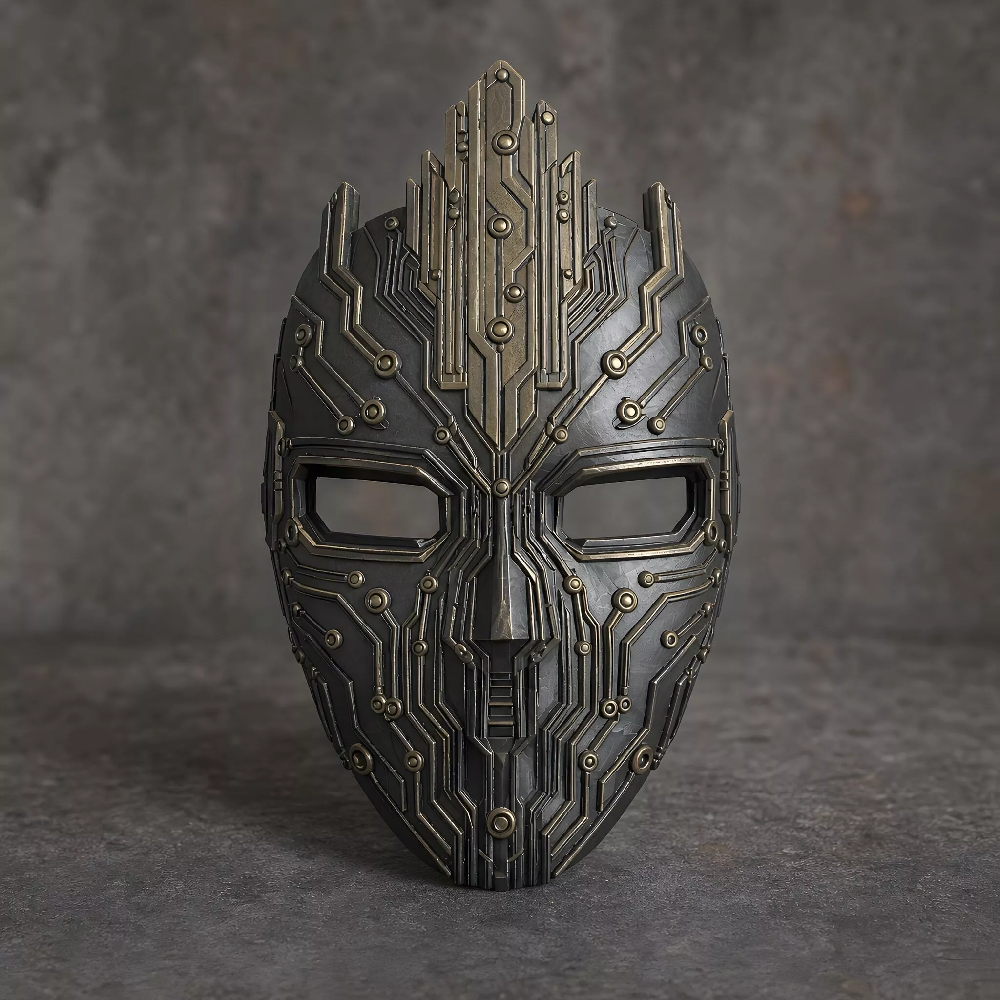 Circuit Shaman Mask 3D Print Model 3D print model