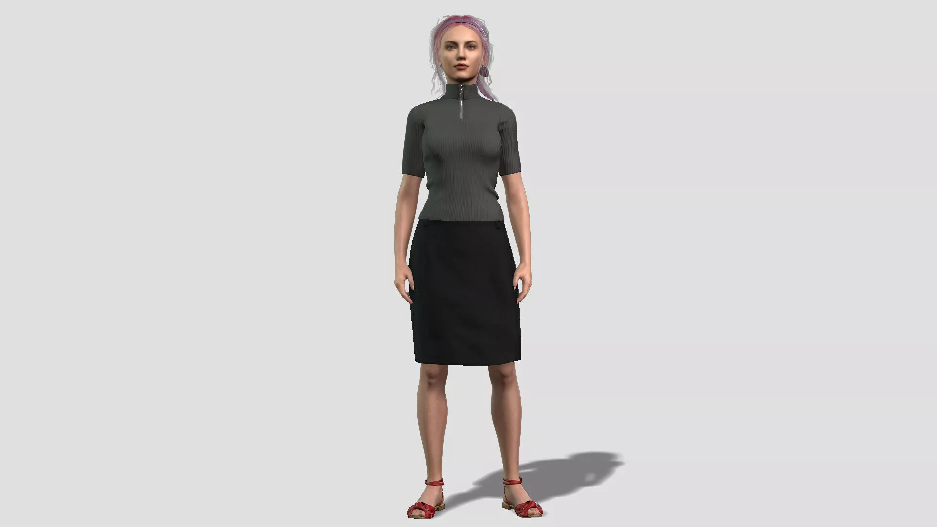 Beautiful Girl Character 3D model