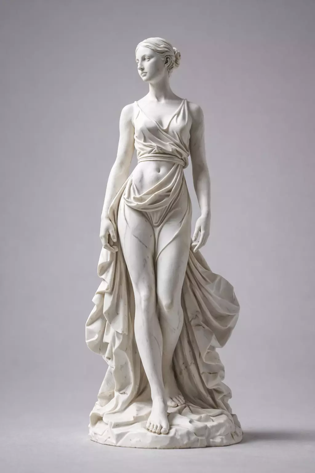 Aphrodite Goddess Statue STL Elegant Female Sculpture 3D print model