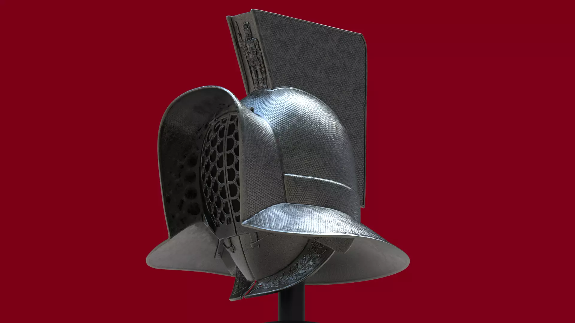 Murmillo II Gladiator Helmet V2 3D print model
