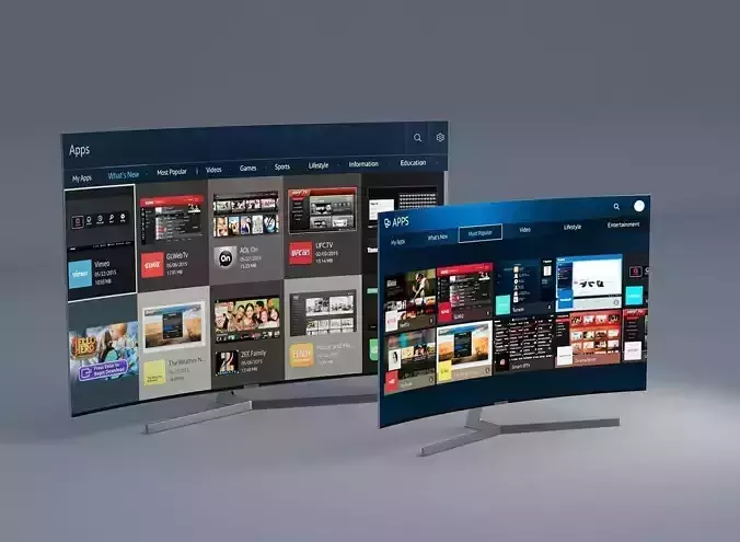 Samsung 55 and 75 inch SUHD 4K Curved Smart TV KS9000 3D model