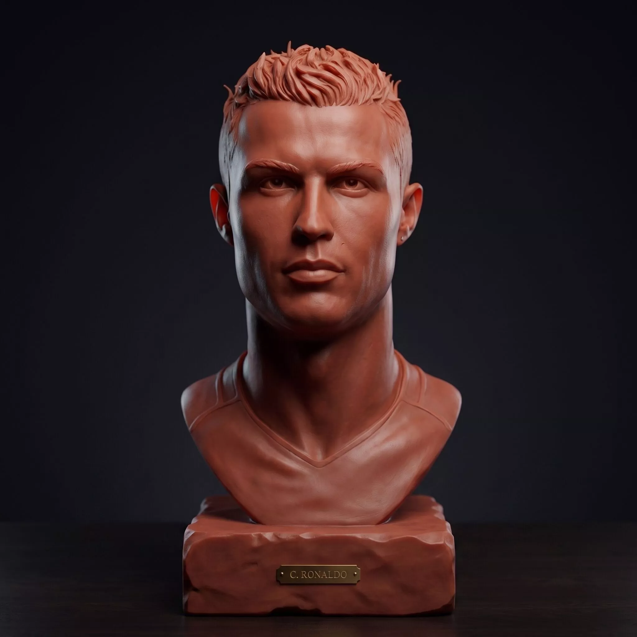 Christiano Ronaldo Bust Sculpture 3D print model