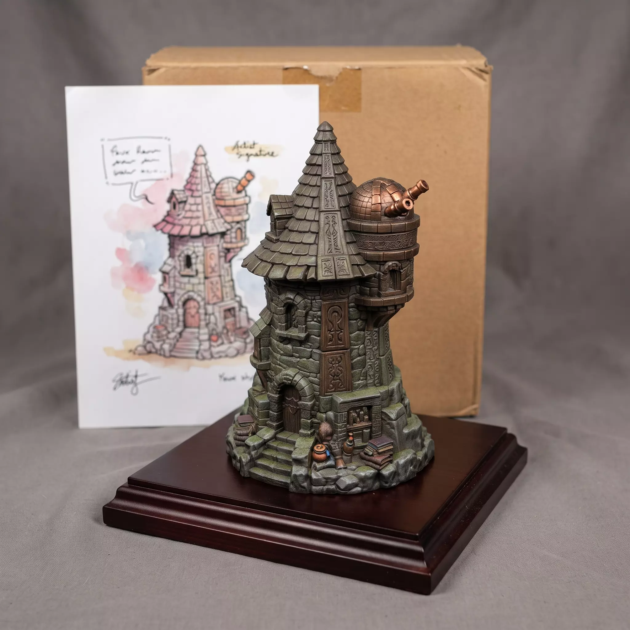 Wizard Tower Observatory Magic School Terrain Fantasy RPG Buildi 3D print model