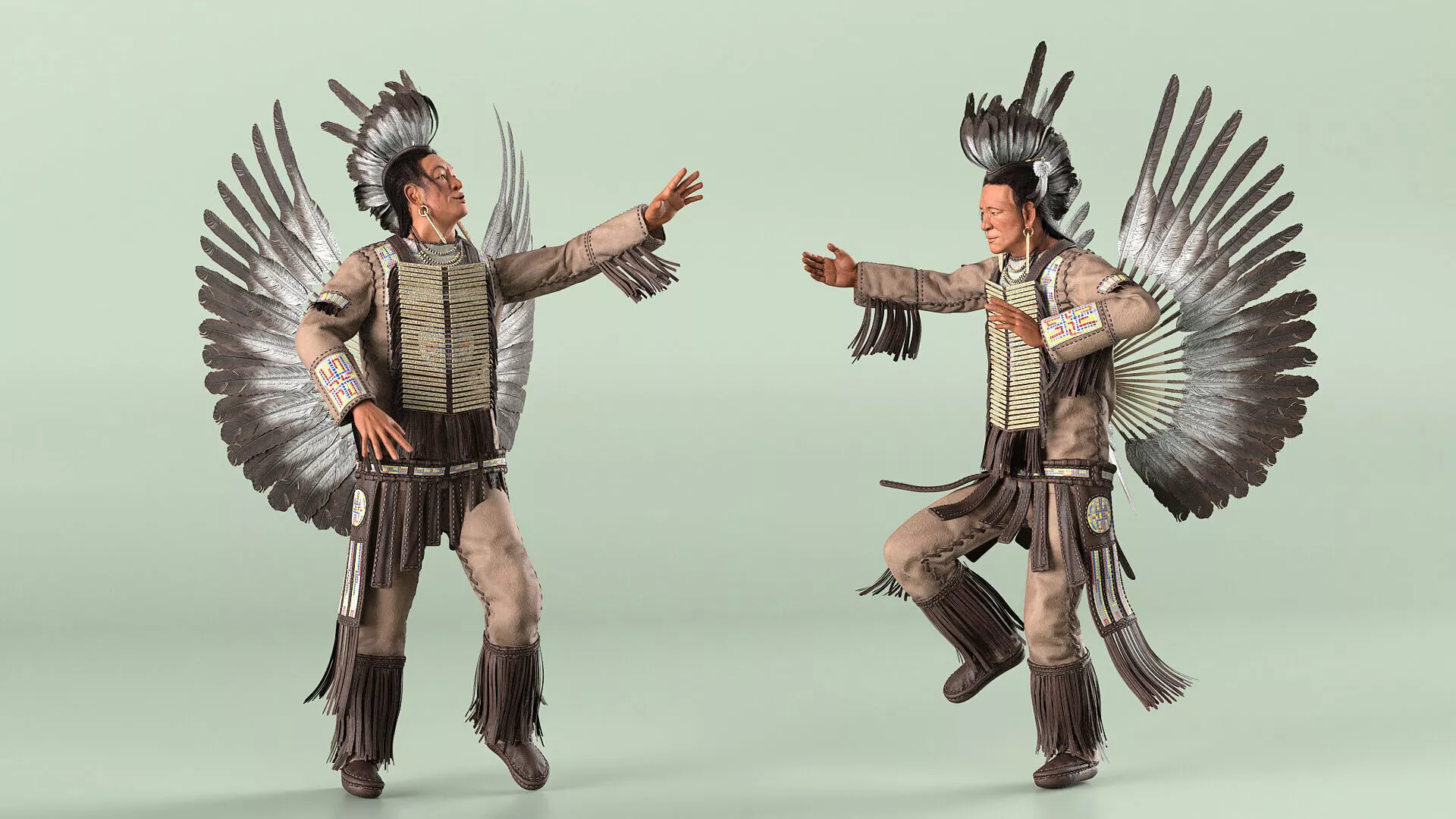 American Indian Rigged for Maya 3D model