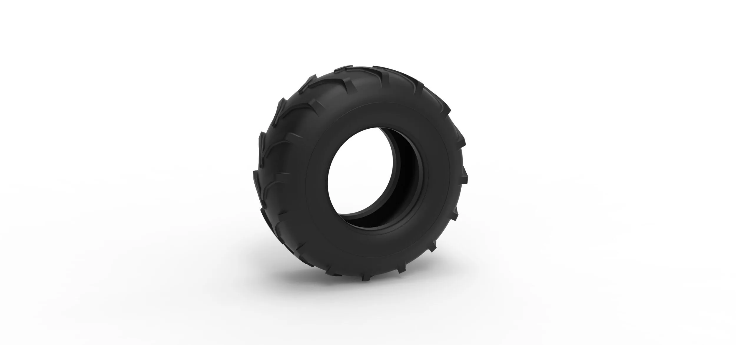 Mud dragster front tire 5 Scale 1 to 25 3D print model