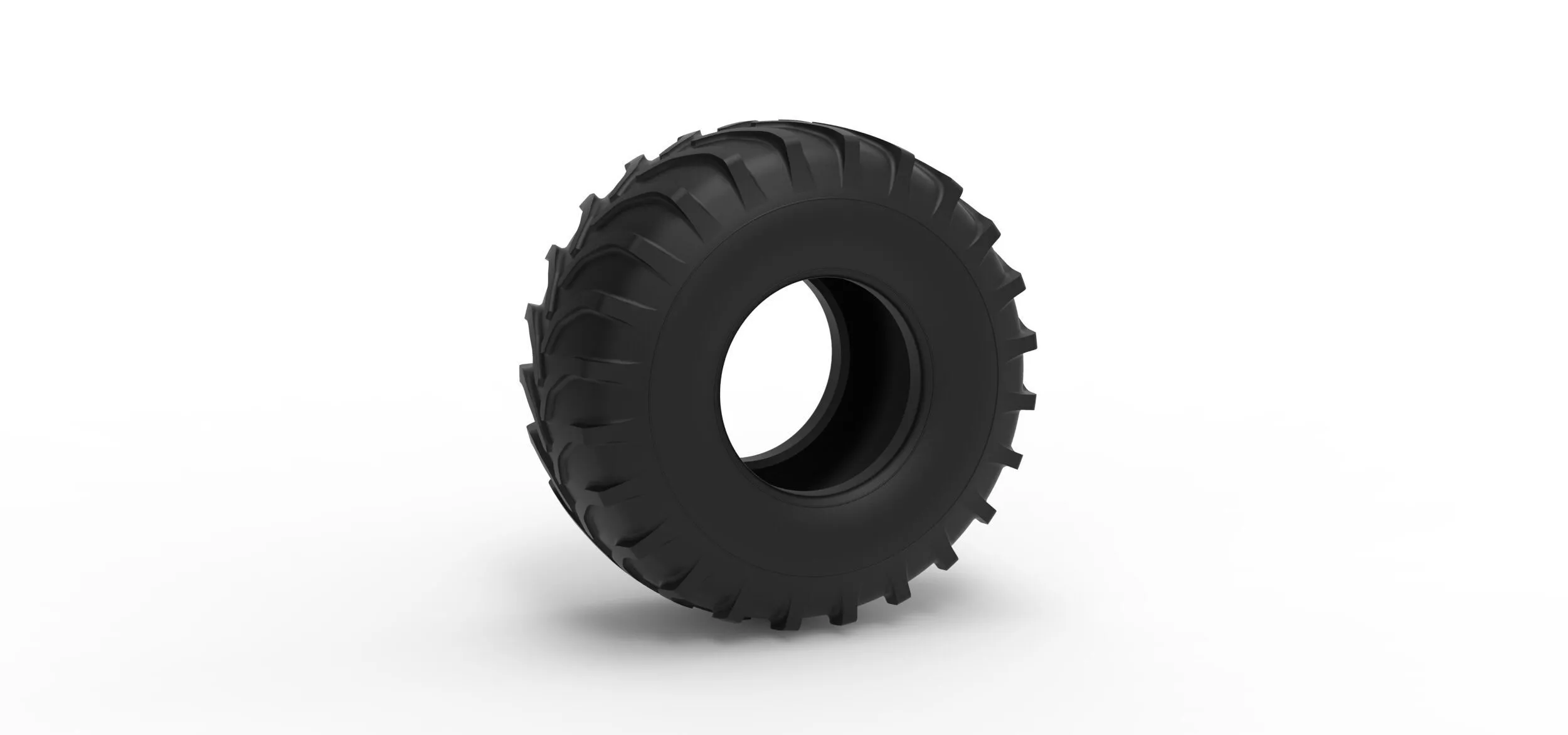 Mud dragster rear tire 2 Scale 1 to 25 3D print model