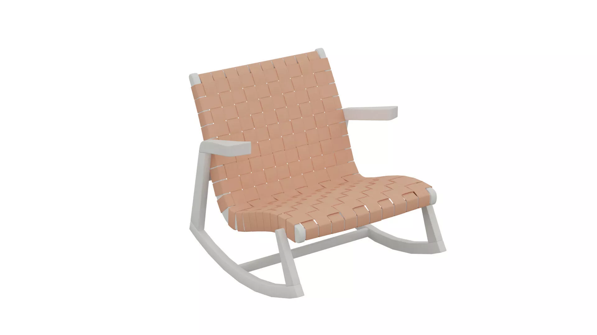 Vintage Rocking Chair Low-poly 3D model