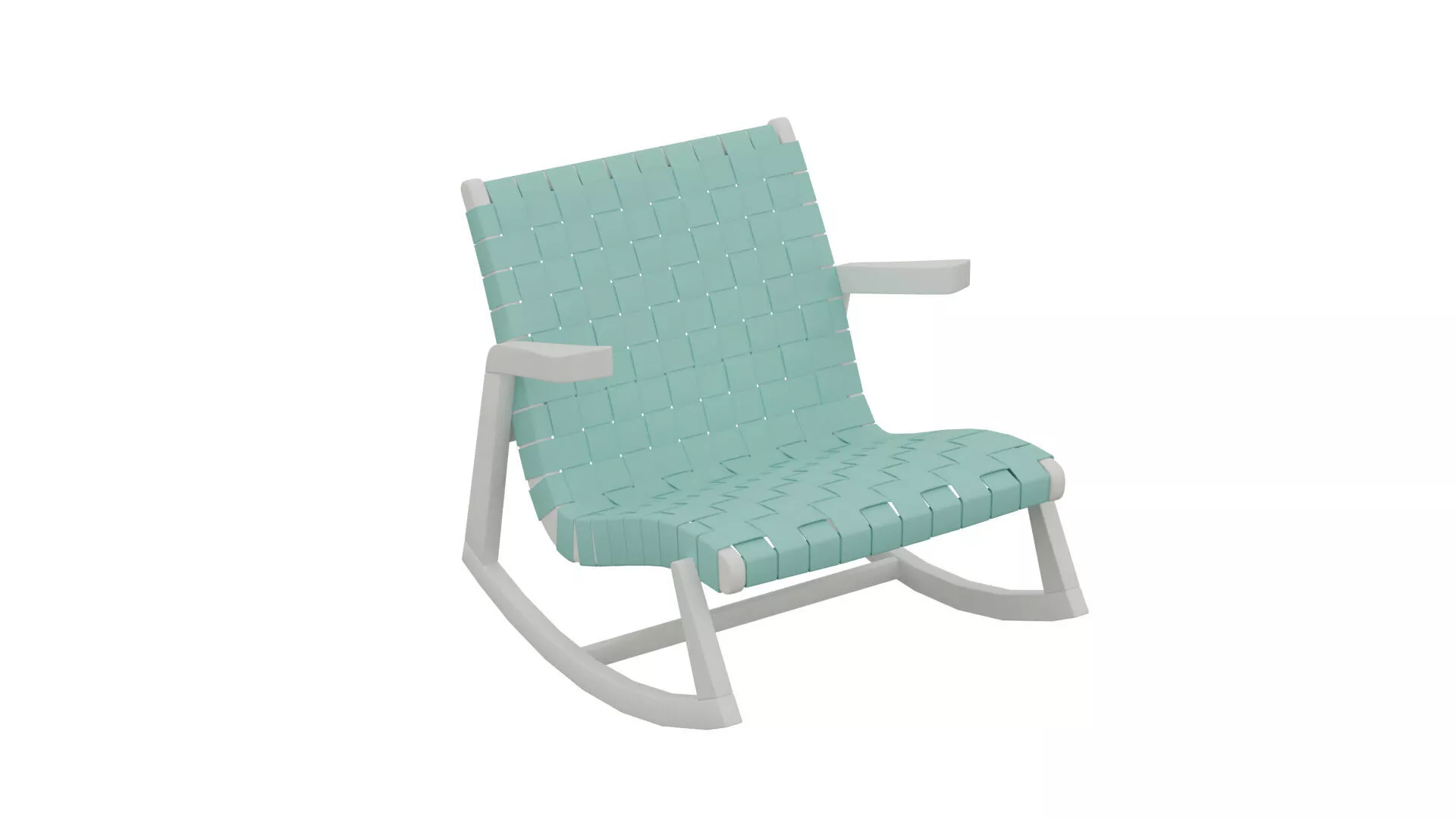 Mint Rocking Chair Low-poly 3D model