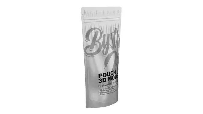 Resealable Food Pouch Bag Low-poly 3D model 6