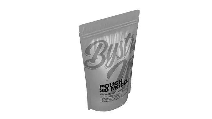 Resealable Food Pouch Bag Low-poly 3D model 5