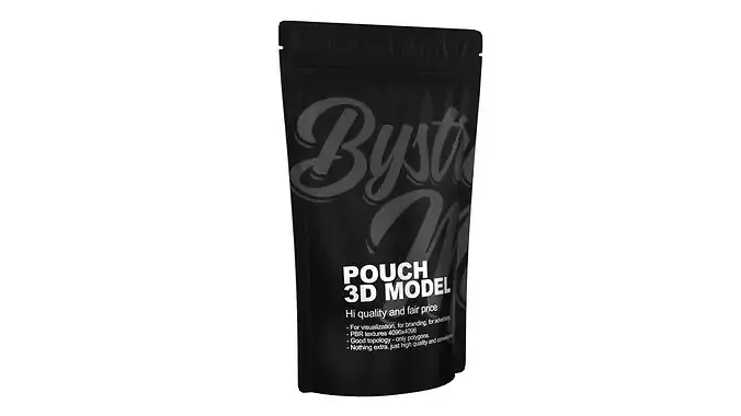 Processed Food Pouch Low-poly 3D model 3