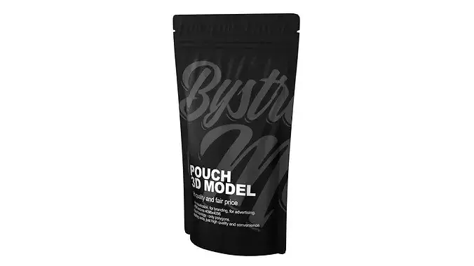 Processed Food Pouch Low-poly 3D model 2