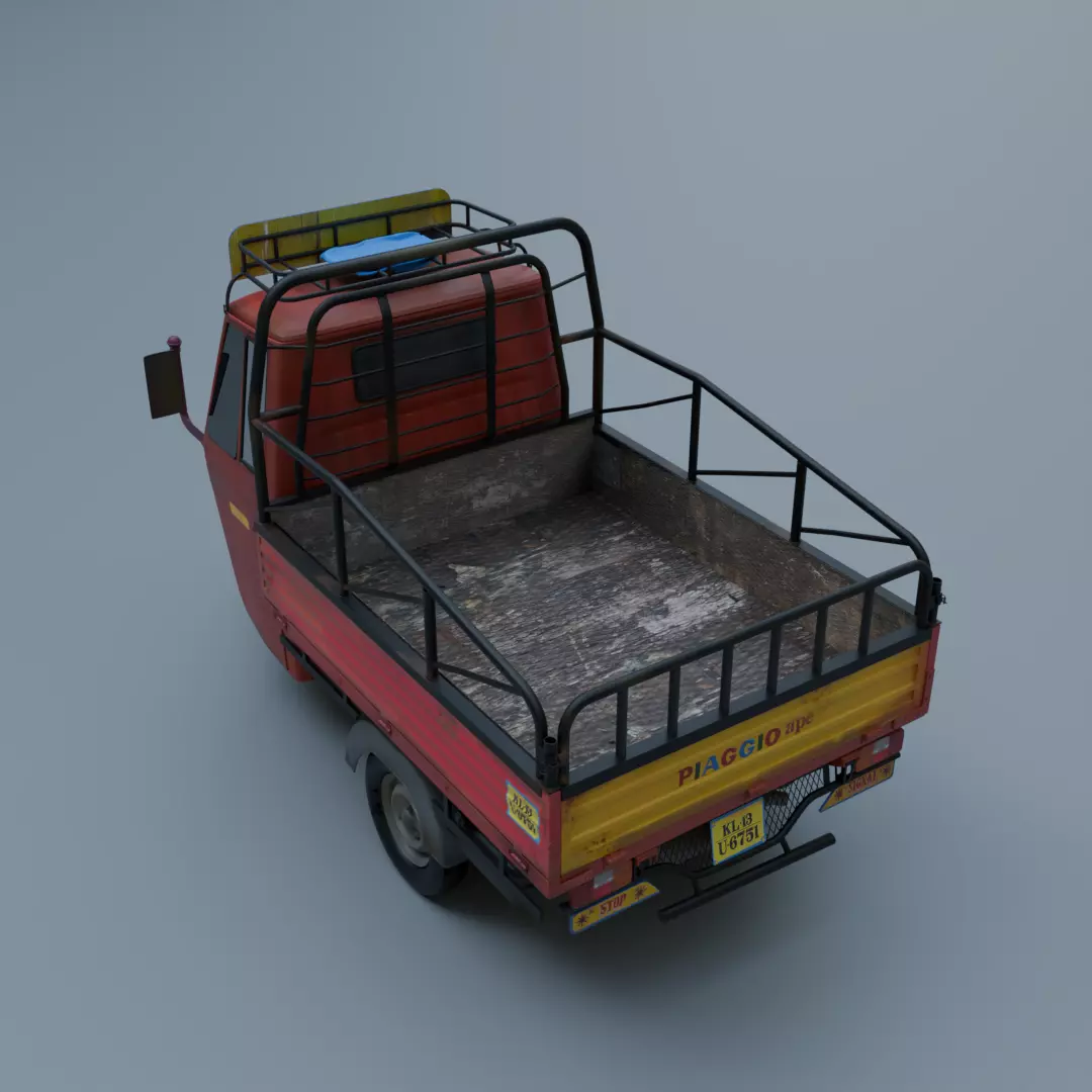 piaggio goods auto Blender 3D model