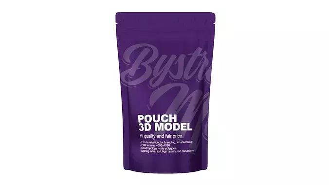 Coffee pouch Low-poly 3D model
