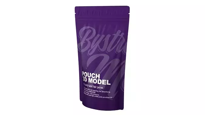 Coffee pouch Low-poly 3D model 3