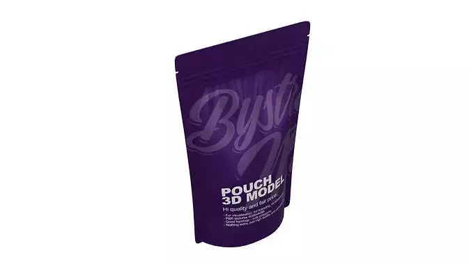 Coffee pouch Low-poly 3D model 5