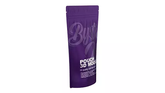 Coffee pouch Low-poly 3D model 6
